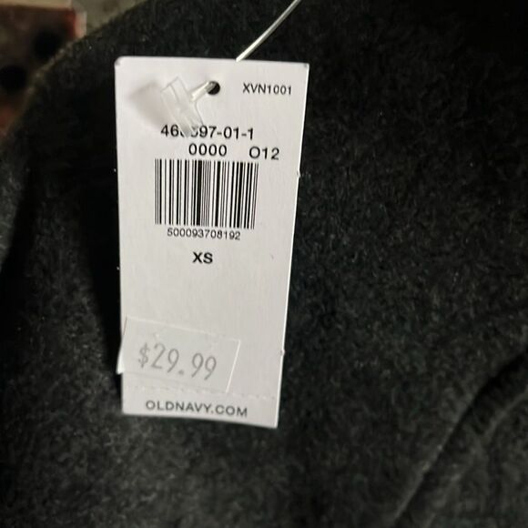 NWT Old Navy fleece hoodie charcoal grey size XS - Picture 4 of 4